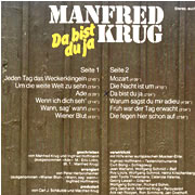 MANFRED KRUG / Da Bist Du Ja